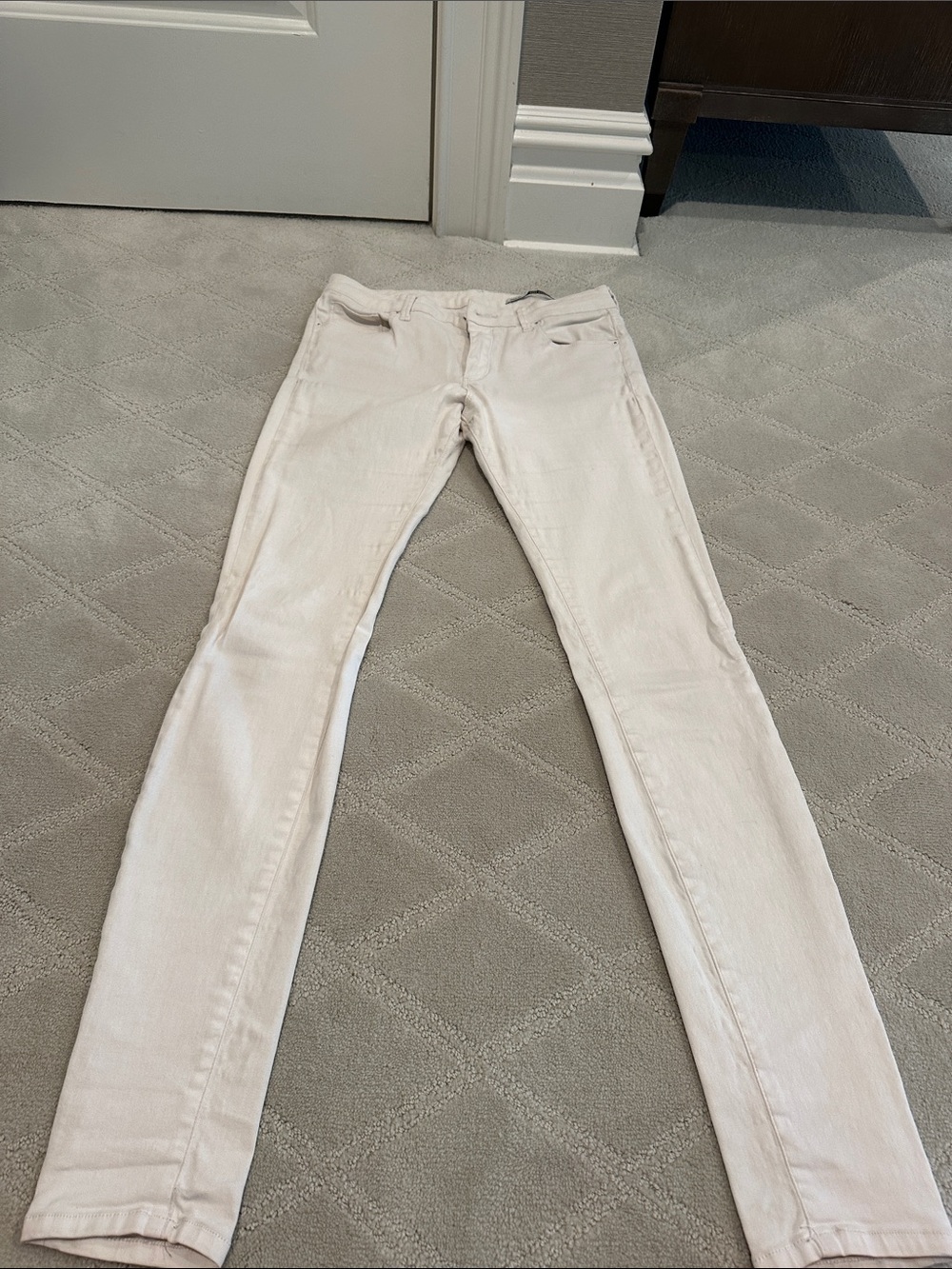 Zara Skinny Jeans in Light Cream